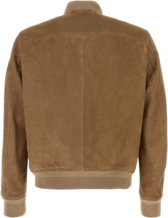 Tom Ford Suede Bomber Jacket - Brown