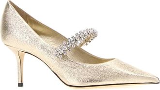 Jimmy Choo London Womens Bing Pump Gold Fabric