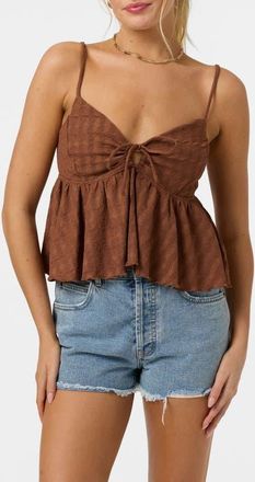 O'Neill Dellia Cutout Camisole in Carob Brown at Nordstrom, Size Xx-Large