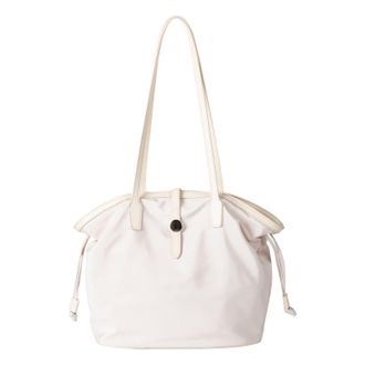 Generic Cymwer Nylon Trendy Tote Bag Fashion Shoulder Bags for Women Work Shopping (White)