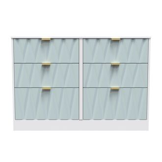 Welcome Furniture Ottawa Ready Assembled 6 Drawer Wide Chest in Duck & White Matt - Welcome Furniture | TJ Hughes