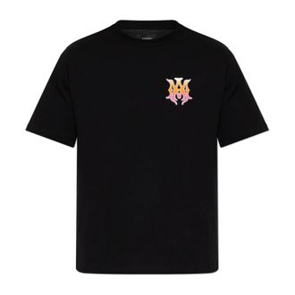 Amiri T-Shirts, male, Black, Size: 2XL Logo-Print Cotton-Jersey T-Shirt