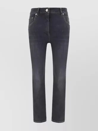 Brunello Cucinelli embellished skinny denim jeans