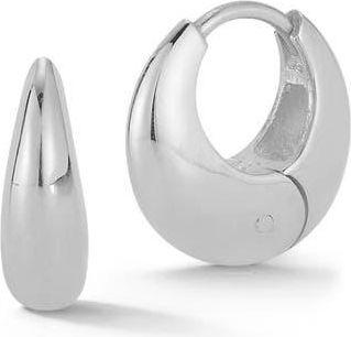 Sphera Milano Chubby Huggie Hoop Earrings in Silver at Nordstrom Rack