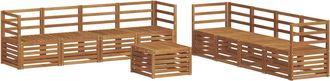 vidaXL Conjunto De Sof&aacute;s De Exterior 9 Uds. Natural Vidaxl
