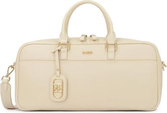 Kazar Ovale cr&egrave;mekleurige handtas met twee banden - Dames - Handtassen - Beige - ONE Size - Leer - Tassen