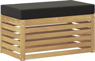 vidaXL Banco De Taburete Exterior Madera De Acacia S&oacute;lida Blanco Vidaxl