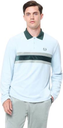 Sergio Tacchini Banda Velour Polo in Baby Blue at Nordstrom, Size Xxx-Large