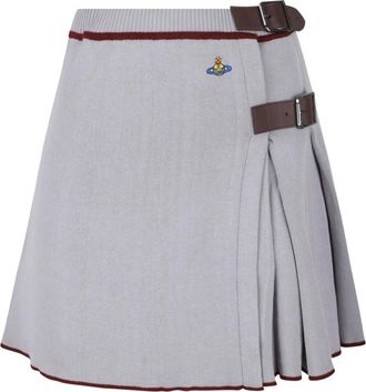 Vivienne Westwood Grijze Valentina Rok - Dames - Korte rokken - Grijs - M - Katoen - Rokken