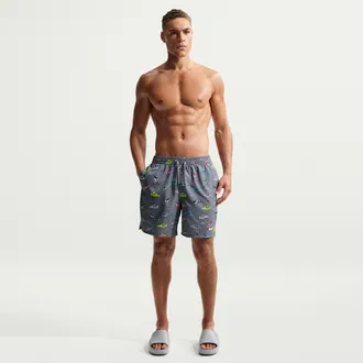 Nike Mens Swim Breaker 7 Brief-Lined Volley Short in Grey | NESSF552-098