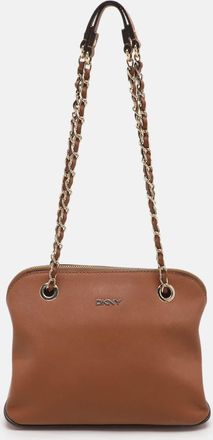 DKNY Dkny Brown Leather Bryant Park Shoulder Bags