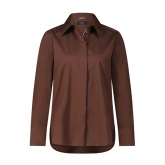 Marc Cain Overhemden, Dames, Bruin, L, Shirt met Kristallen