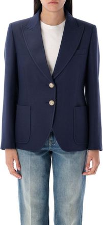 Valentino Garavani Navy Blue single-breasted blazer