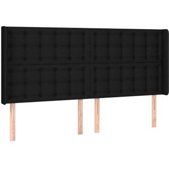 vidaXL Cabecero Con Led De Tela Negro 163x16x118/128 Cm Vidaxl