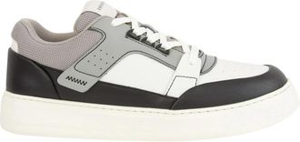 Emporio Armani Grijze Sneaker Schoenen - Heren - Sneakers - Grijs - 44 EU - Leer - Schoenen