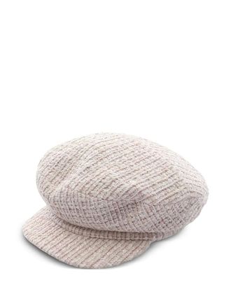 Chanel 1986-1988 Coco Mark tweed casquette hat - women - Cotton - M - Neutrals