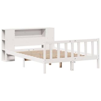Berkfield Home Decorative Bookcase Bed without Mattress White 160x200 cm Solid W