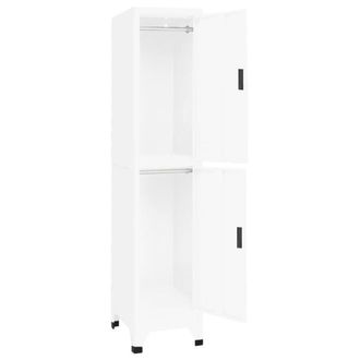Berkfield Home Locker Cabinet White 38x45x180 cm Steel | Size: 38 x 45 x 180 cm
