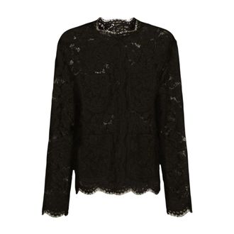 Dolce & Gabbana Giacca - Dames - Jassen - Zwart - Maat: 3XL Zijde