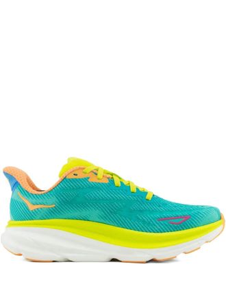 Hoka One One One Clifton 9 Ceramic/Evening Primrose sneakers - men - Polyester/Polyester/Rubber - 10.5 - Blue