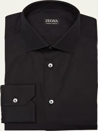 Ermenegildo Zegna Mens Trofeo Comfort Cotton Dress Shirt