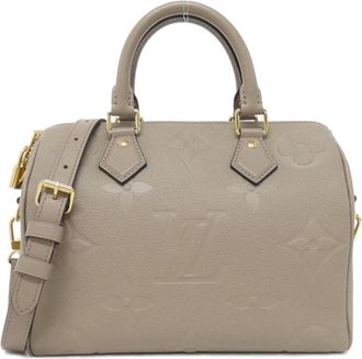 Louis Vuitton Tourterelle Leather Boston Bag (Pre-Owned)