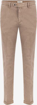 Bsettecento Slim-Fit-Hose aus Lyocell-Baumwolle und Seide