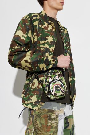 A Bathing Ape Shoulder Bag With Print, Mens, Green