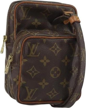 Louis Vuitton Pre-owned Cross Body Bags, female, Brown, Size: ONE SIZE Pre-owned Canvas Cross Body Bag