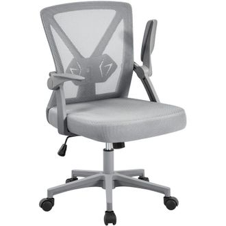 Yaheetech Yaheetech - Silla De Oficina/de Trabajo Con Reposabrazo Ajustable Silla Ergonomica, Negra Altura Ajustable Silla De Despacho Malla Max Carga 136 Kg Ne