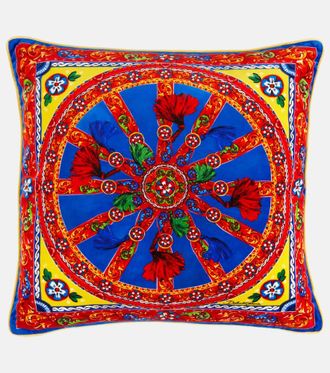 Dolce & Gabbana Carretto Siciliano Medium velvet cushion
