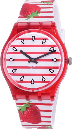 Swatch Toile Fraisee Quartz White Dial Ladies Watch GR177