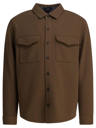 Vince Cotton Overshirt Jacket Jackets And Coats Marrone-Uomo