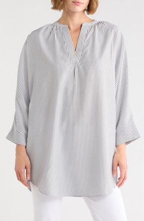 Renee C Pinstripe Tunic Top in Black/White at Nordstrom Rack, Size X-Small