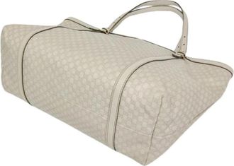 Gucci Pre-owned 309613 Tote Bag - Dames - Vintage Shopper - Wit - ONE Size - Leer - Vintage