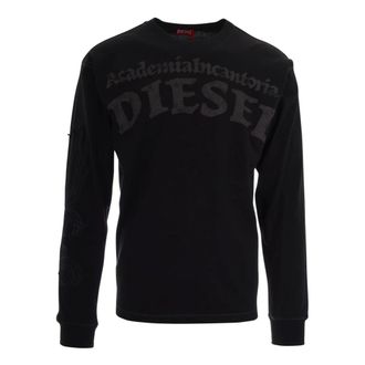 Diesel Sweatshirts, male, Black, Size: L T-Norm-Ls-Aa3 Long-sleeve T-shirt