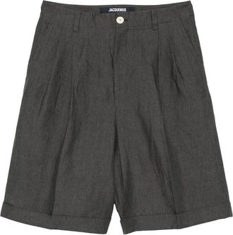 Jacquemus Pastro Pleated Cuffed-hem Shorts