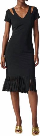 Joseph Ribkoff Cutout Neckline Sheath Dress In Black