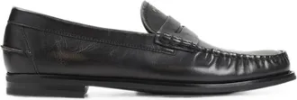 Prada Antiqued Leather Loafers