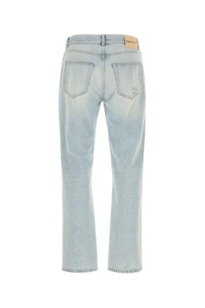 Alexander McQueen Mens Denim Jeans Bluewashed Exterior: Cotton