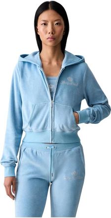 Sporty & Rich Zip-throughs - Dames - Vesten met rits - Blauw - S - Hoodies & sweatvesten