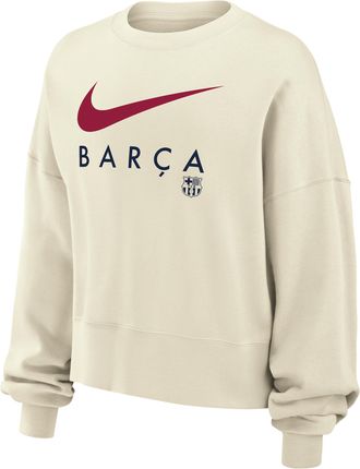 Nike Barcelona Phoenix Fleece Nike Womens NWSL Crew-Neck Sweatshirt in Brown | W33302P111FCBC-SAL