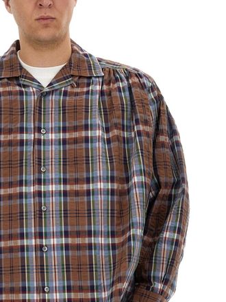 A&iuml;e Seersucker Cotton Shirt - Blue