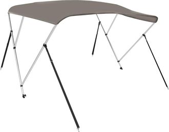 vidaXL Toldo Bimini De 3 Arcos Gris 183x180x137 Cm Vidaxl