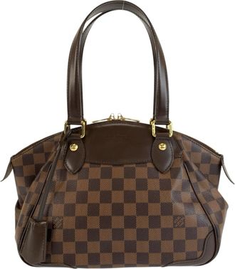 Louis Vuitton Brown Damier Canvas Pvc Handbag Shoulder Bag Tote Bag (Pre-Owned)