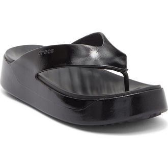 Crocs Getaway Platform Flip Flop in Black at Nordstrom Rack, Size 9 Womens / 7 Mens