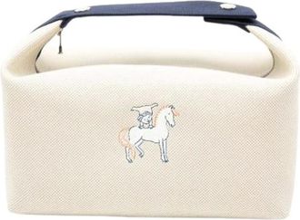 Hermès Pre-owned Mini Bags, female, Beige, Size: ONE SIZE Pre-owned Canvas Mini Bag