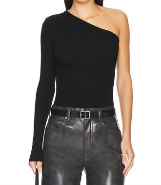 A Gold E Glynn Bodysuit In Black