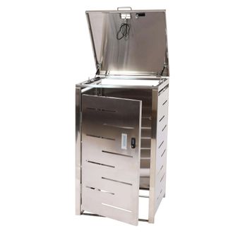 Hhg Hhg - Nunca Usado] Cubo De Basura 1 Cubo 018, Cubo De Basura Cubo De Basura, Extensible 103x60x62cm, Acero Inoxidable 23kg