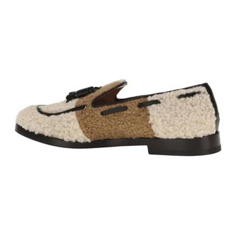 Fratelli Rossetti Mocasines de Boucl&eacute; Bicolor - Shoes - Mujer - Beige - 37 EU